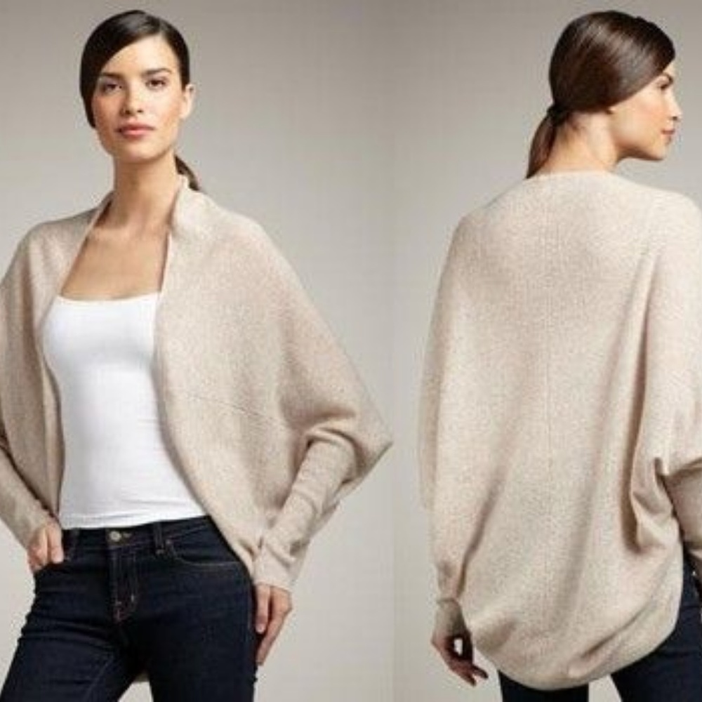 White + Warren Cashmere Sweater Wrap Cardigan